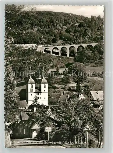 AK / Ansichtskarte Wiesensteig Viadukt Kirche Wiesensteig