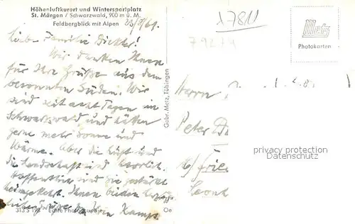 AK / Ansichtskarte St_Maergen Feldbergblick Alpen St_Maergen