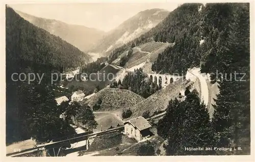 AK / Ansichtskarte Hoellental_Schwarzwald Bahnstrecke Panorama Hoellental_Schwarzwald