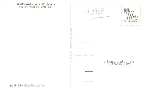 AK / Ansichtskarte Hoernleberg Wallfahrtskapelle Altarraum Hoernleberg