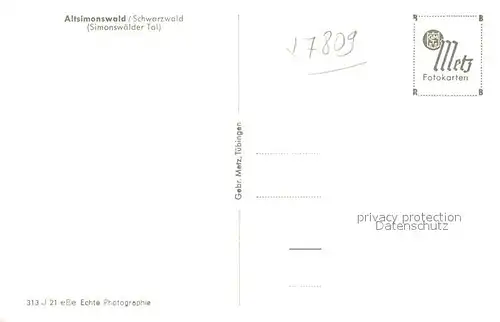 AK / Ansichtskarte Altsimonswald Kirche Altsimonswald