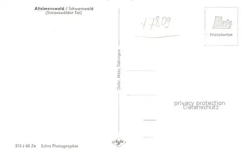 AK / Ansichtskarte Altsimonswald Simonswaelder Tal Altsimonswald