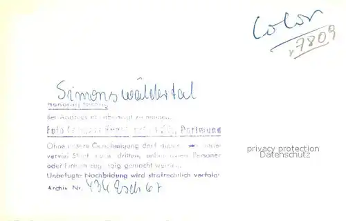 AK / Ansichtskarte Simonswaeldertal Panorama Simonswaeldertal