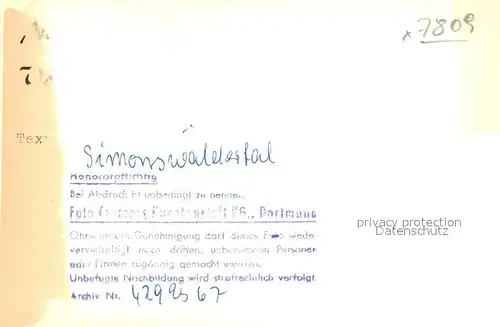 AK / Ansichtskarte Simonswaeldertal Panorama Simonswaeldertal