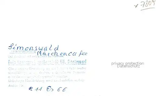 AK / Ansichtskarte Simonswald Maerchencafe Simonswald