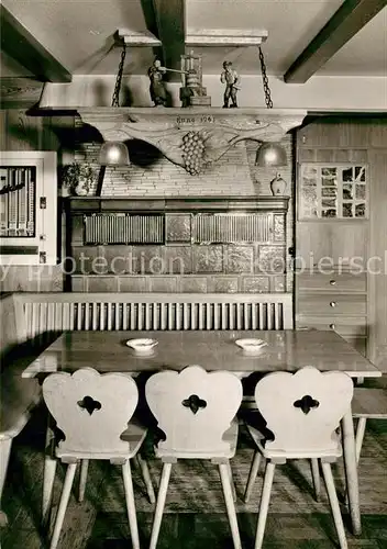 AK / Ansichtskarte Obersimonswald Gasthaus Pension zur Erle Speisesaal Obersimonswald