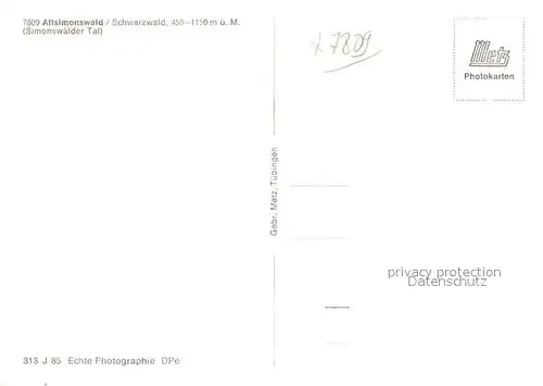 AK / Ansichtskarte Altsimonswald Panorama Kirche Altsimonswald