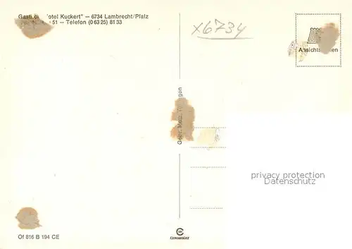 AK / Ansichtskarte Lambrecht Gasthaus Hotel Kuckert Panorama Lambrecht