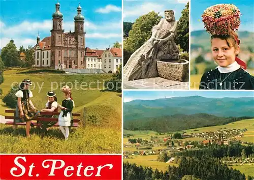 AK / Ansichtskarte Peter_Schwarzwald_St Trachten Kirche Panorama Peter_Schwarzwald_St