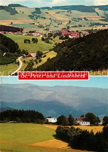 AK / Ansichtskarte Peter_Schwarzwald_St Panorama Wallfahrtskirch Lindenberg Peter_Schwarzwald_St
