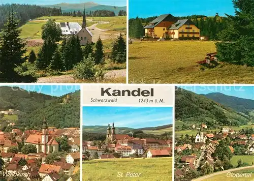 AK / Ansichtskarte Kandel_Breisgau Glottertal Waldkirch Sankt Peter Kandel Breisgau