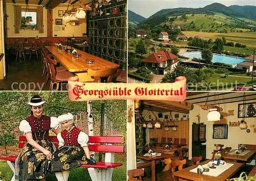 AK / Ansichtskarte Glottertal Gorgstueble Schwimmbad Trachten Glottertal
