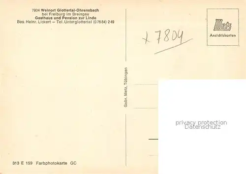 AK / Ansichtskarte Ohrensbach Gasthaus zur Linde Ohrensbach