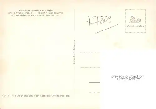 AK / Ansichtskarte Obersimonswald Gasthaus Erle Obersimonswald