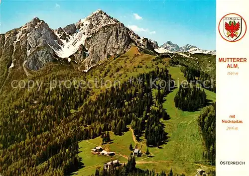 AK / Ansichtskarte Mutters_Tirol Mutterer Alm Fliegeraufnahme Mutters Tirol