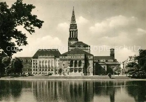 AK / Ansichtskarte Kiel Rathaus Stadttheater Kiel