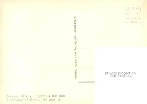 AK / Ansichtskarte Passau Zusammenfluss Donau Inn Ilz Passau