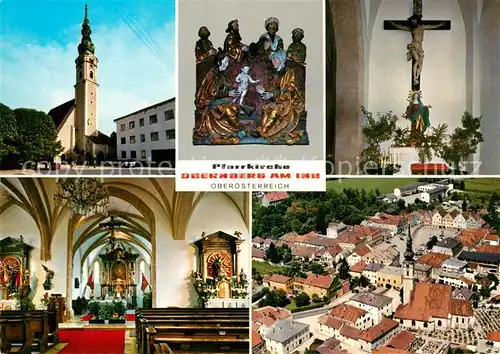 AK / Ansichtskarte Obernberg_Inn Pfarrkirche Skulptur Anna Selbdritt  Obernberg Inn