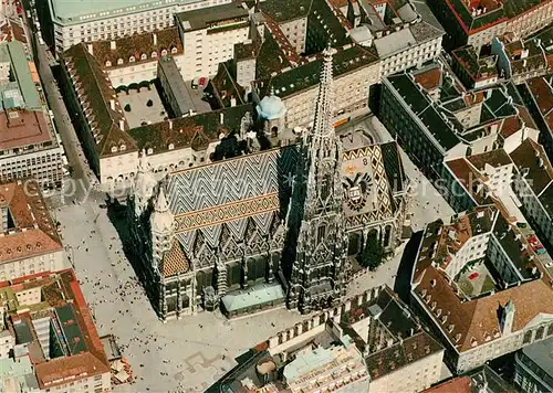 AK / Ansichtskarte Wien Stephansdom Fliegeraufnahme Wien