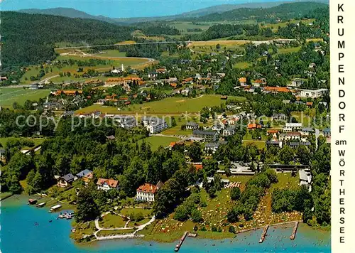 AK / Ansichtskarte Krumpendorf_Woerthersee Fliegeraufnahme Krumpendorf Woerthersee