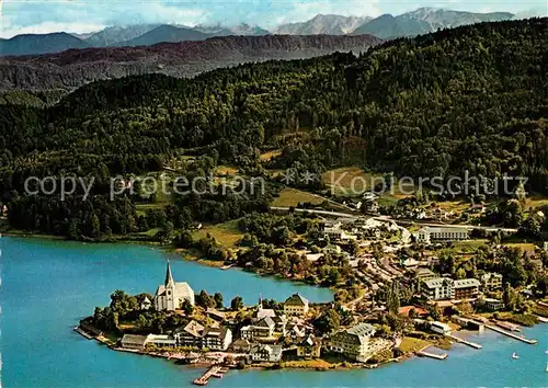 AK / Ansichtskarte Maria_Woerth_Woerthersee Fliegeraufnahme Maria_Woerth_Woerthersee