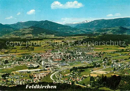 AK / Ansichtskarte Feldkirchen_Kaernten Moschelitzen Fliegeraufnahme Feldkirchen Kaernten