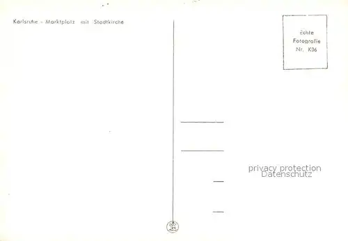 AK / Ansichtskarte Karlsruhe_Baden Marktplatz Stadtkirche  Karlsruhe_Baden