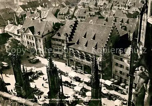 AK / Ansichtskarte Freiburg_Breisgau Kaufhaus Wochenmarkt Freiburg Breisgau