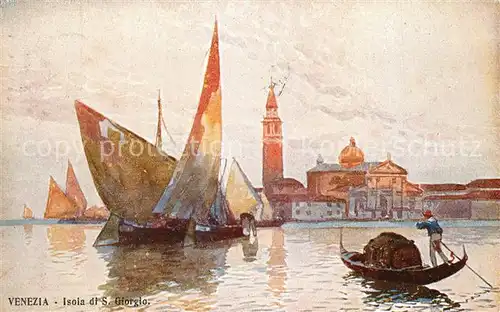 AK / Ansichtskarte Venezia_Venedig Isola di S. Giorgio Kuenstlerkarte Venezia Venedig