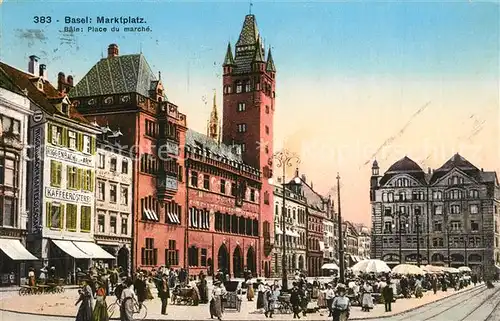 AK / Ansichtskarte Basel_BS Marktplatz  Basel_BS