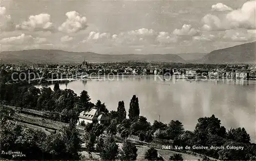 AK / Ansichtskarte Geneve_GE Vue depuis Cologny Geneve_GE