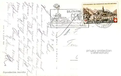 AK / Ansichtskarte Geneve_GE Vue depuis Cologny Geneve_GE