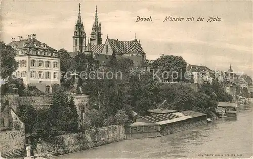AK / Ansichtskarte Basel_BS Rhein Muenster Pfalz Basel_BS