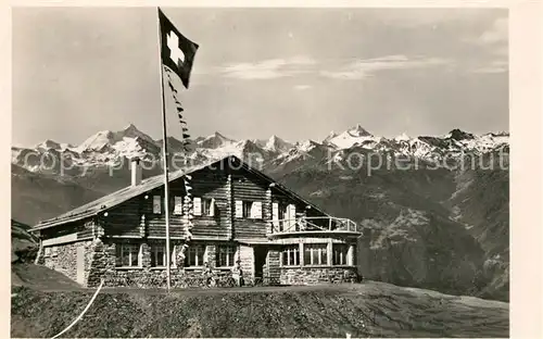 AK / Ansichtskarte Montana_Crans Restaurant Croix dErr Weisshorn Cervin Rothorn Gabelhorn Montana Crans