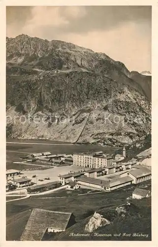 AK / Ansichtskarte Andermatt Kasernen und Fort Baezberg Andermatt