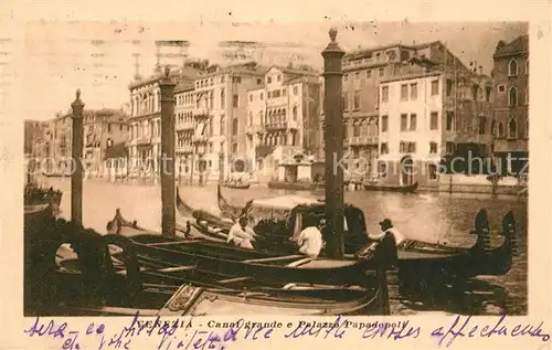 AK / Ansichtskarte Venezia_Venedig Canal grande e Palazzo Papadopoli Venezia Venedig
