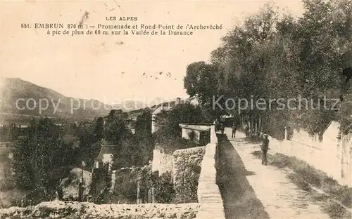 AK / Ansichtskarte Embrun Promenade et Rond Point de l Archeveche Embrun