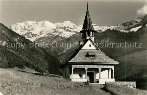 AK / Ansichtskarte Kiental Kapelle und Bluemlisalpgruppe Kiental