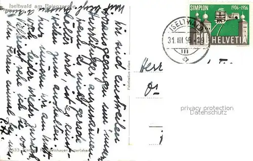 AK / Ansichtskarte Iseltwald am Brienzersee Iseltwald