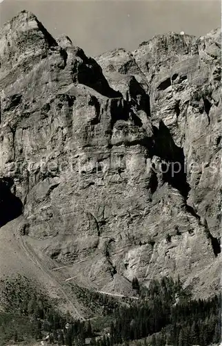 AK / Ansichtskarte Leukerbad Gemmipass Kandersteg Gemmiwandmit Hotel Wildstrubel Fliegeraufnahme Leukerbad