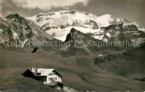 AK / Ansichtskarte Adelboden Hahnenmoos Pass mit Wildstrubel Adelboden