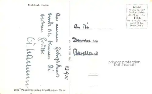 AK / Ansichtskarte Melchtal Kirche Melchtal