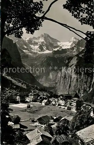 AK / Ansichtskarte Wengen_BE Panorama Blick auf Breithorn Tschingelhorn Berner Alpen Wengen_BE