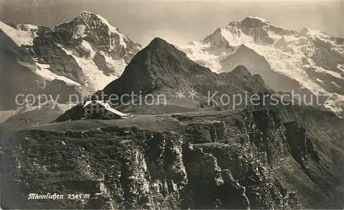 AK / Ansichtskarte Maennlichen Gebirgspanorama Berner Alpen Maennlichen
