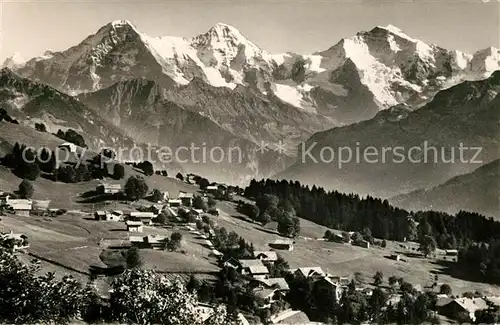 AK / Ansichtskarte Beatenberg Waldegg Eiger Moench und Jungfrau Berner Alpen Beatenberg