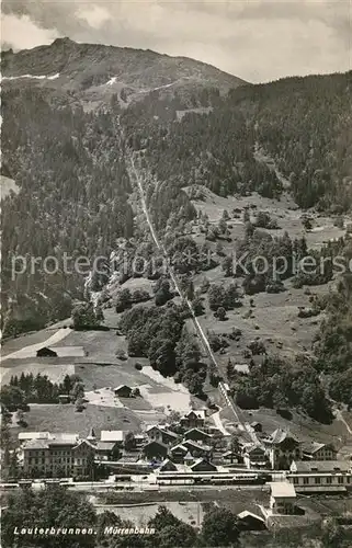 AK / Ansichtskarte Lauterbrunnen_BE Muerrenbahn Bergbahn Lauterbrunnen BE