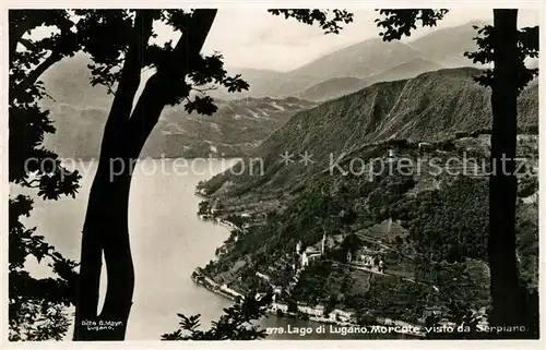 AK / Ansichtskarte Morcote_Lago_di_Lugano Visto da Serpiano Morcote_Lago_di_Lugano