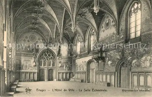 AK / Ansichtskarte Bruges_Flandre Hotel de Ville La Salle Echevinale Bruges_Flandre