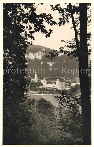 AK / Ansichtskarte Beuron_Donautal Durchblick zum Kloster Schwaebische Alb Beuron Donautal