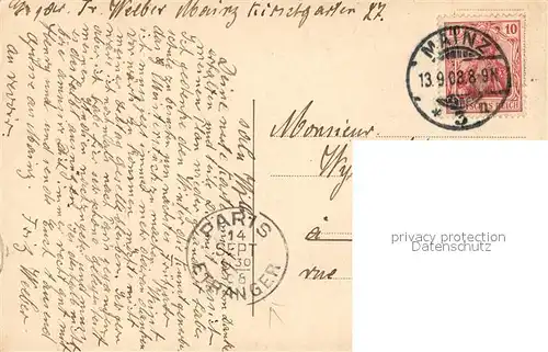 AK / Ansichtskarte Mainz_Rhein Schiller Denkmal Statue Mainz Rhein